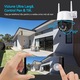 Camera de Supraveghere Inteligenta Video CCTV Dubla Omelivon® A19B, WiFi, 4MP, Exterior/Interior, Detectie Umana AI, Viziune Nocturna, Detectie Miscare, Rotire, Microfon Bidirectional, Lentile Duble, Stocare interna si Cloud, Incarcator，Alb/Negru