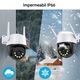 Camera de Supraveghere Inteligenta Video CCTV Dubla Omelivon® A19B, WiFi, 4MP, Exterior/Interior, Detectie Umana AI, Viziune Nocturna, Detectie Miscare, Rotire, Microfon Bidirectional, Lentile Duble, Stocare interna si Cloud, Incarcator，Alb/Negru