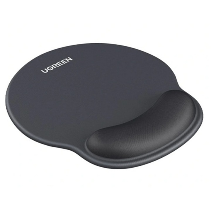 Ugreen - Mouse Pad LP668 (25245) - Ergonomic Design, with Wrist Rest, Support During Work - Black - Negru