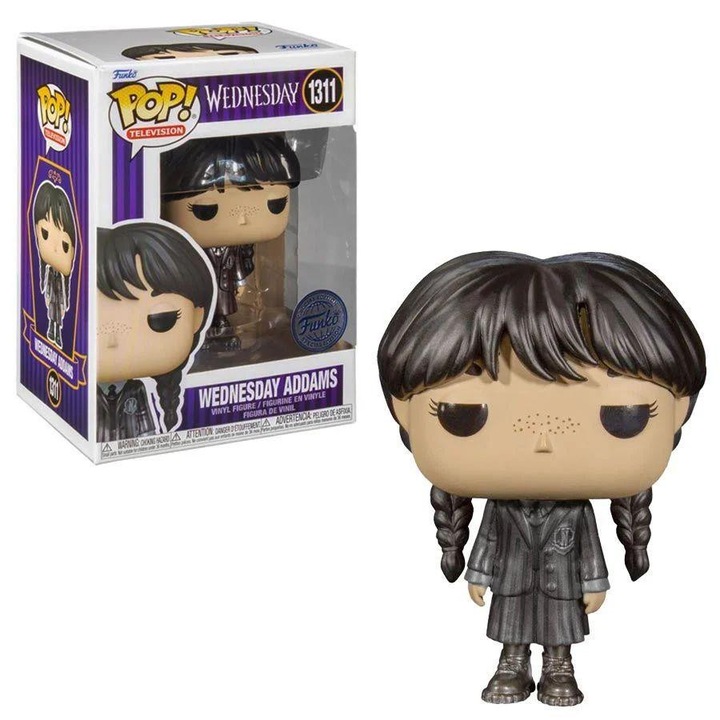 Wednesday POP! TV Винилна Фигура - Wednesday Addams 9 см (Металик - Ексклузивна) #1311