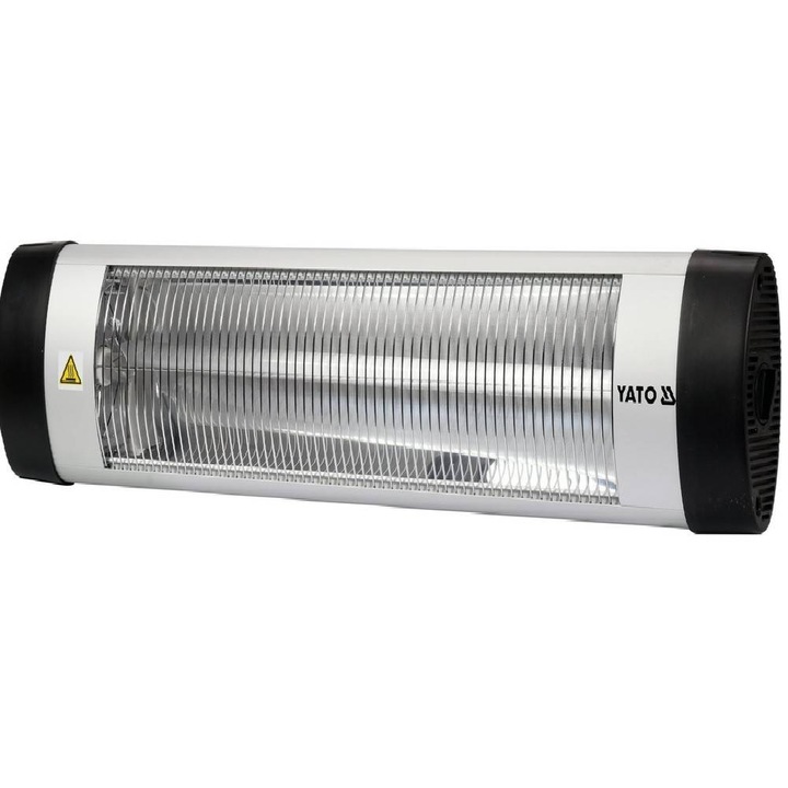 Încălzitor de perete Yato cu infraroșu 2000W, aluminiu, argintiu/negru, 75x19x10cm