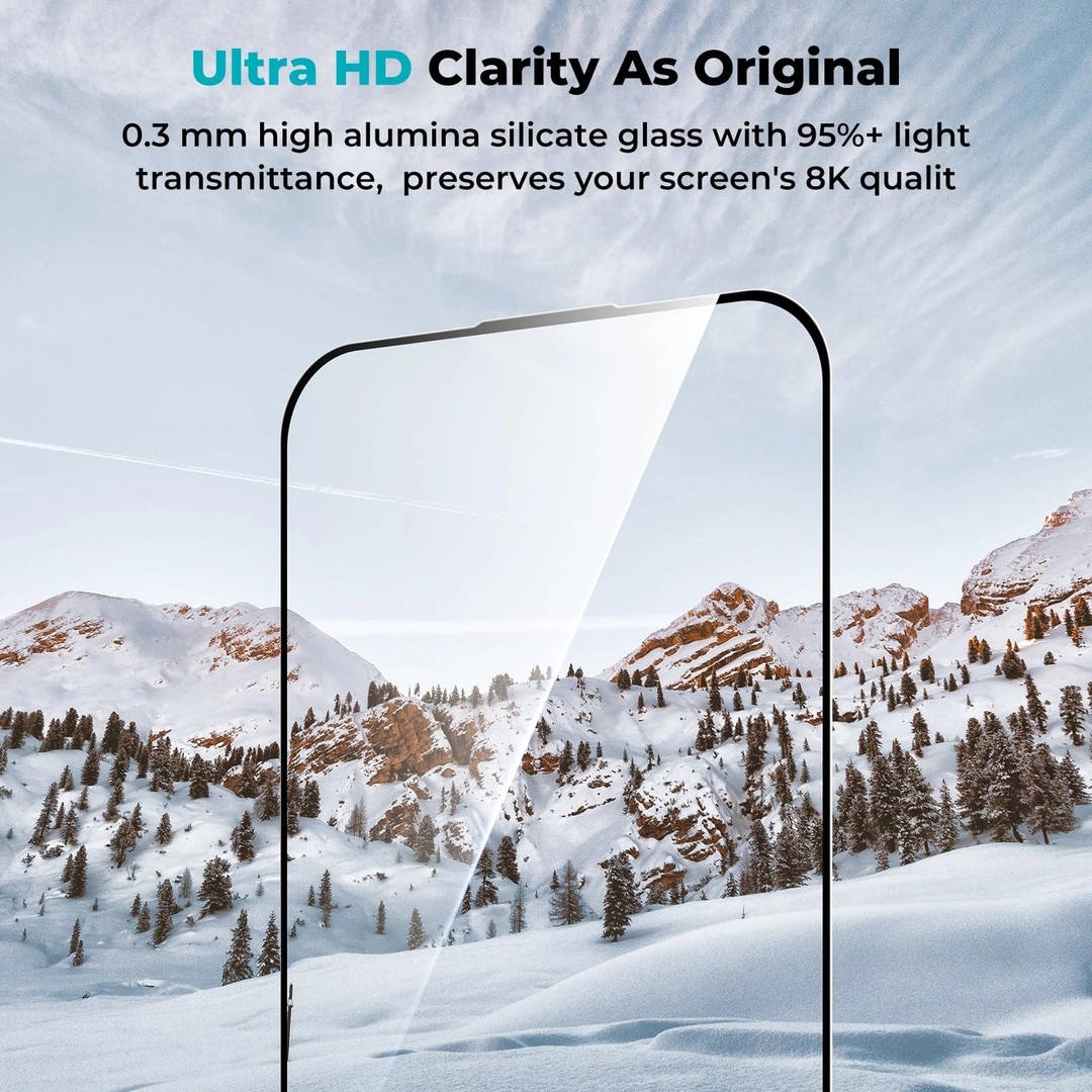 Folie sticlă iPhone 16 Pro Max, Benks, 9H, anti-amprenta, set 2 bucăți