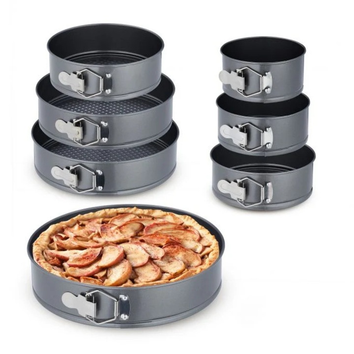 Northio 7 részes tapadásmentes sütőtepsi készlet, különböző méretek: 20x24x28cm, süteményekhez