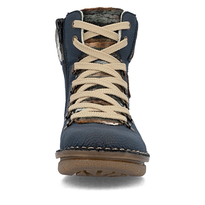 Rieker Rieker ghete de damă cu șiret și fermoar albastru 73343-15