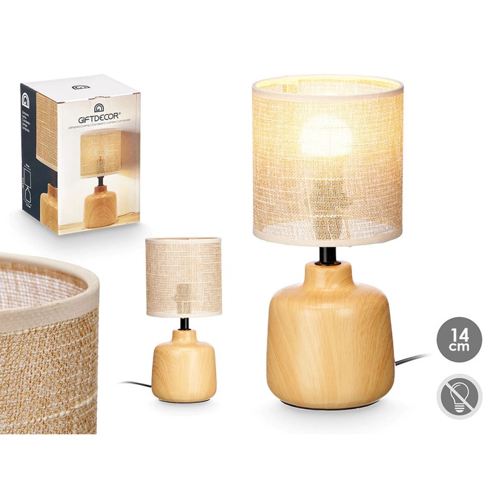 Set 2 lampi de noptiera TIENDA EURASIA, design elegant, 11×29×14 cm