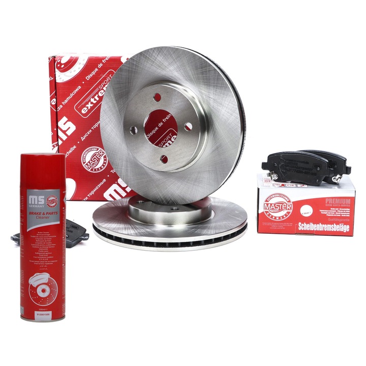 Комплект дискове и накладки Master-Sport, вентилирани, 260x44mm, за Nissan Micra IV и Note