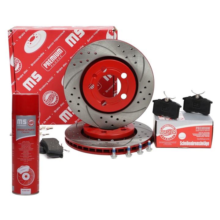 Master-Sport féktárcsa és fékbetét szett, szellőztetett, 256x22mm, hátsó tengelyre