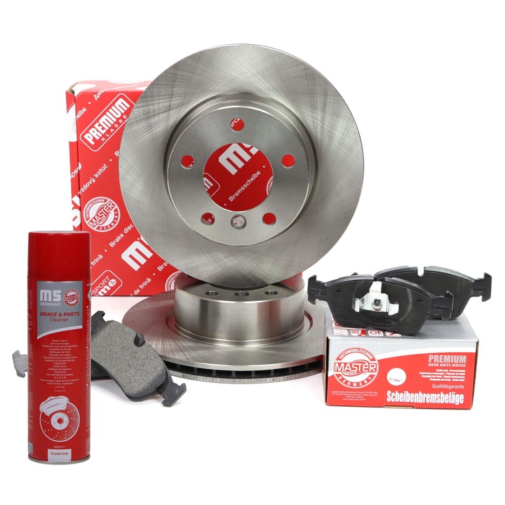 Master-Sport féktárcsa és fékbetét szett, szellőztetett, 292x73mm, 5 lyukú, többszínű