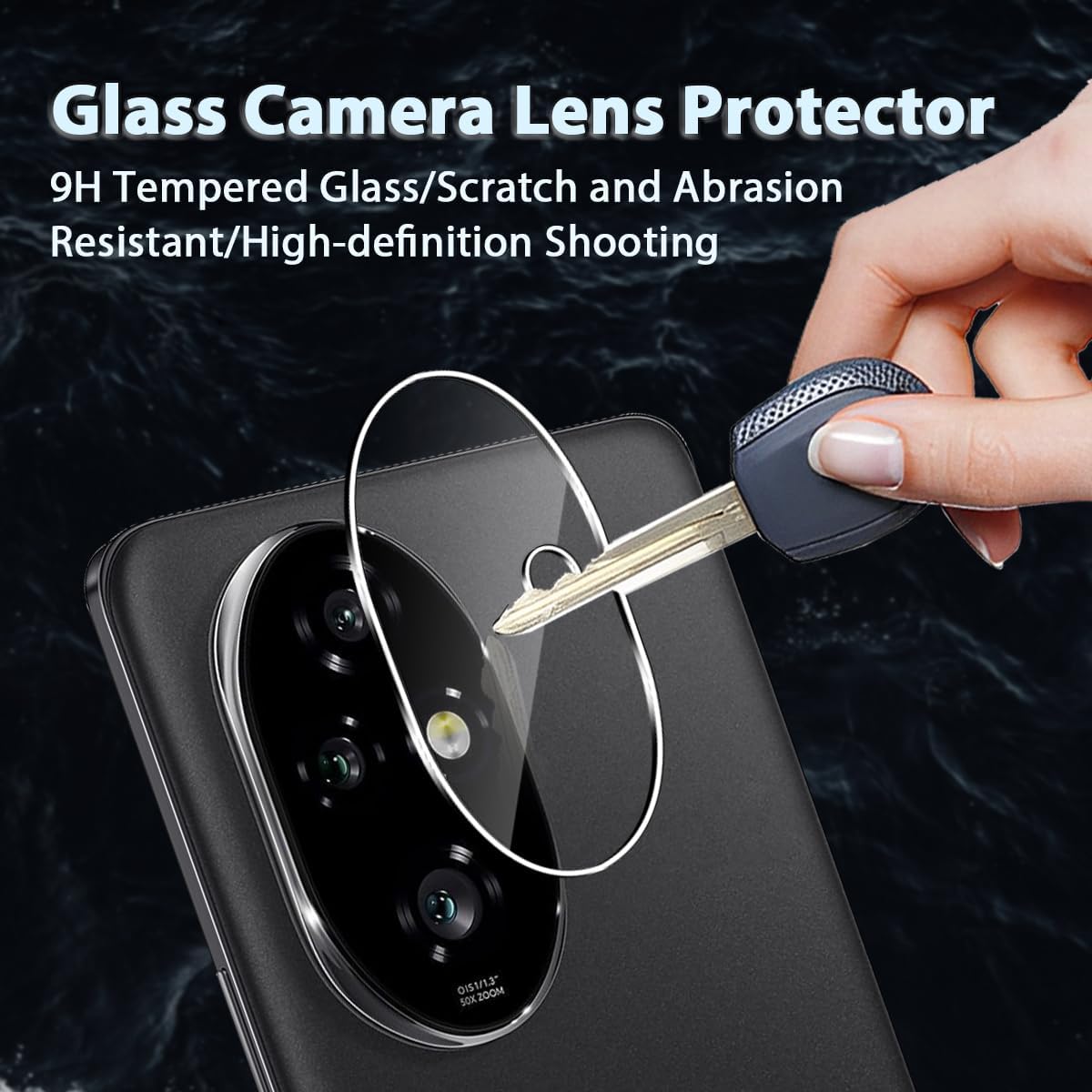 Folie protectie camera foto, 2 piese, sticla securizata, transparenta, 9H, pentru Honor 200 Pro