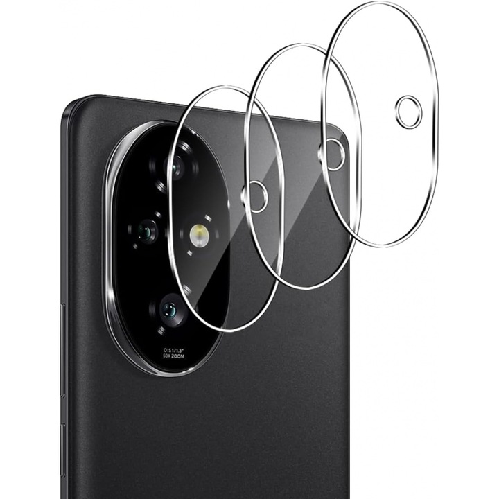 Folie protectie camera foto, 2 piese, sticla securizata, transparenta, 9H, pentru Honor 200 Pro