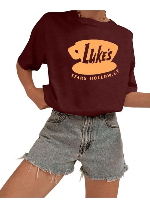 Tricou de vara pentru femei, cu, Rosu