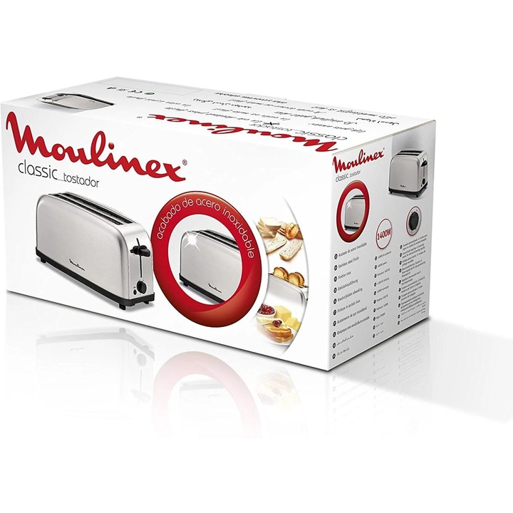 Moulinex LS330D11 Kenyérpirító, 1400W, Szürke