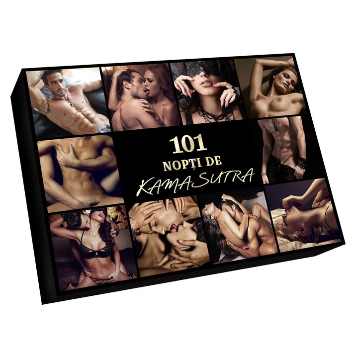 101 Nopti de Kamasutra - joc erotic pentru cupluri si adulti cu pozitii si cartonase grafice, limba romana