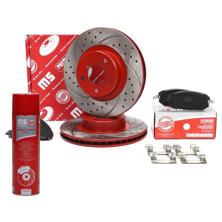Master-Sport féktárcsa- és fékbetétkészlet, szellőztetett, 24 mm vastagságú, 277 mm átmérőjű, Subaruhoz