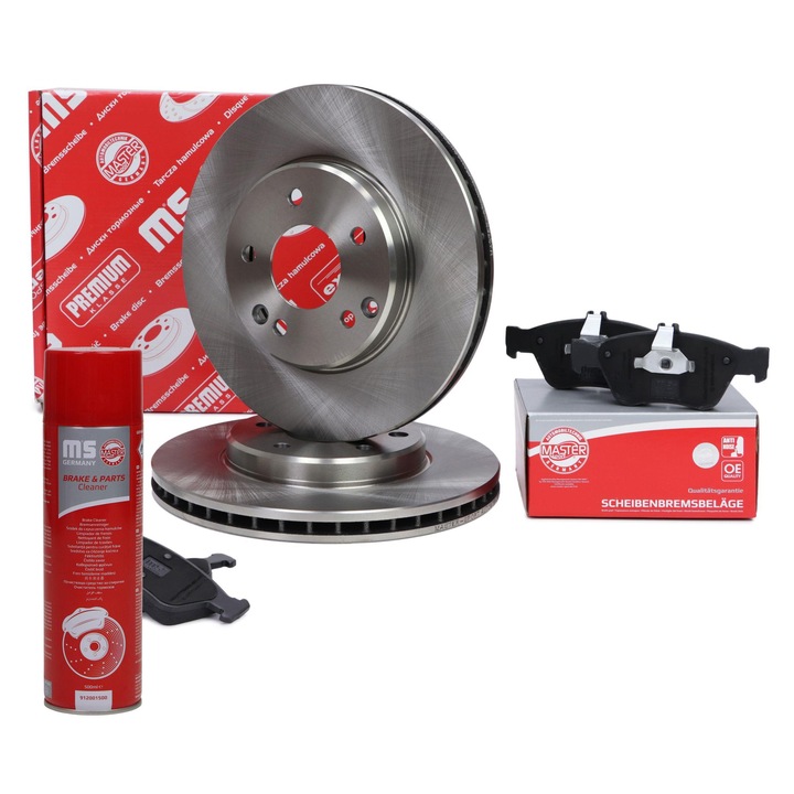 Master-Sport féktárcsa és fékbetét szett, szellőztetett, 288x46, többszínű