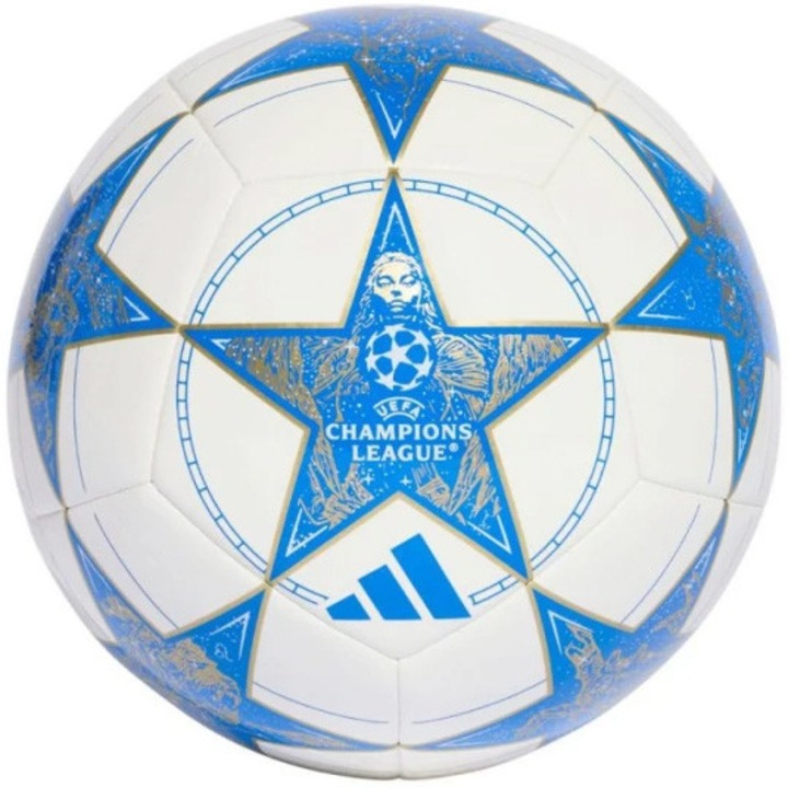 Футболна топка Adidas UCL Club 25/26, размер 5, бял/син