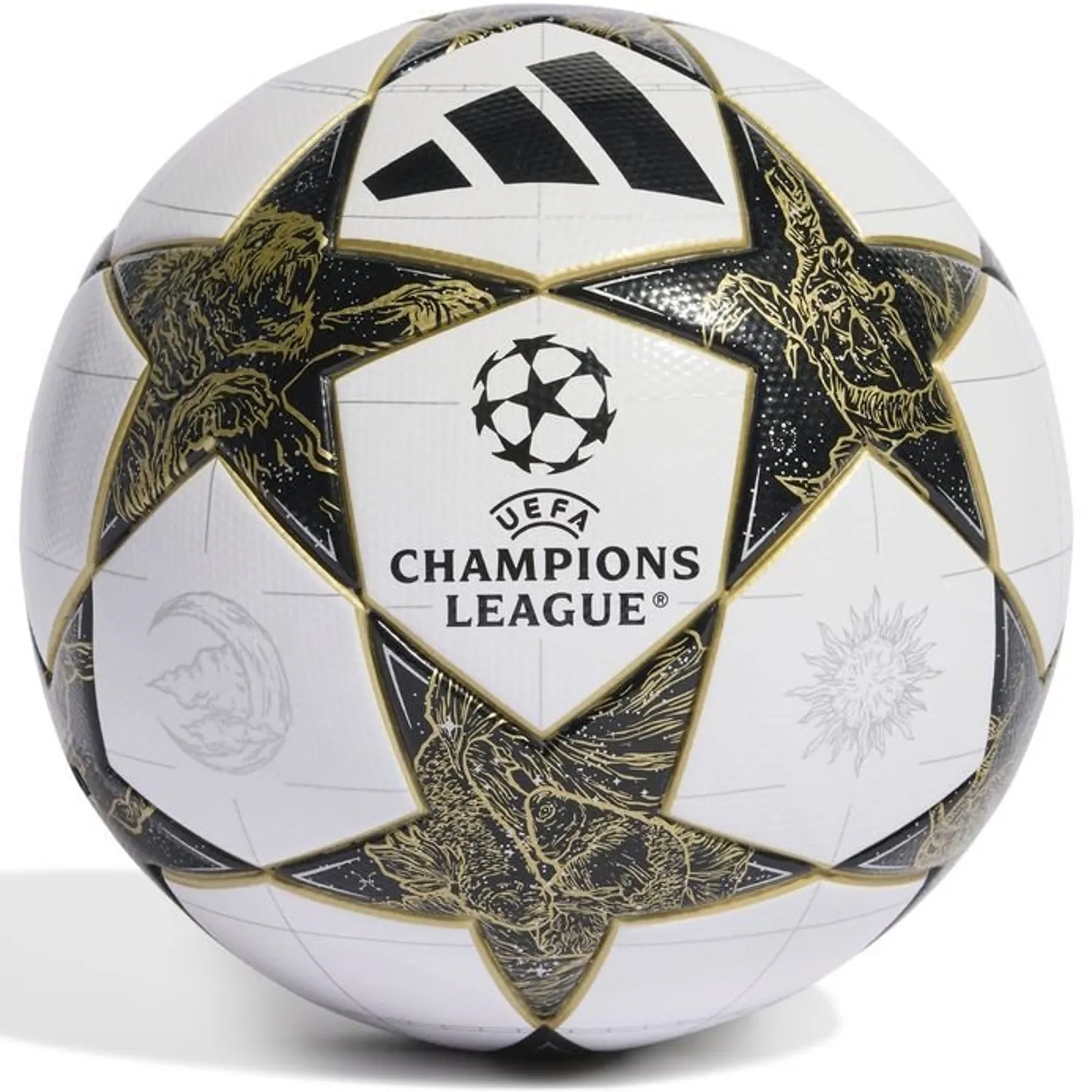Minge fotbal Adidas UCL League 25/26, marime 5, alb/negru