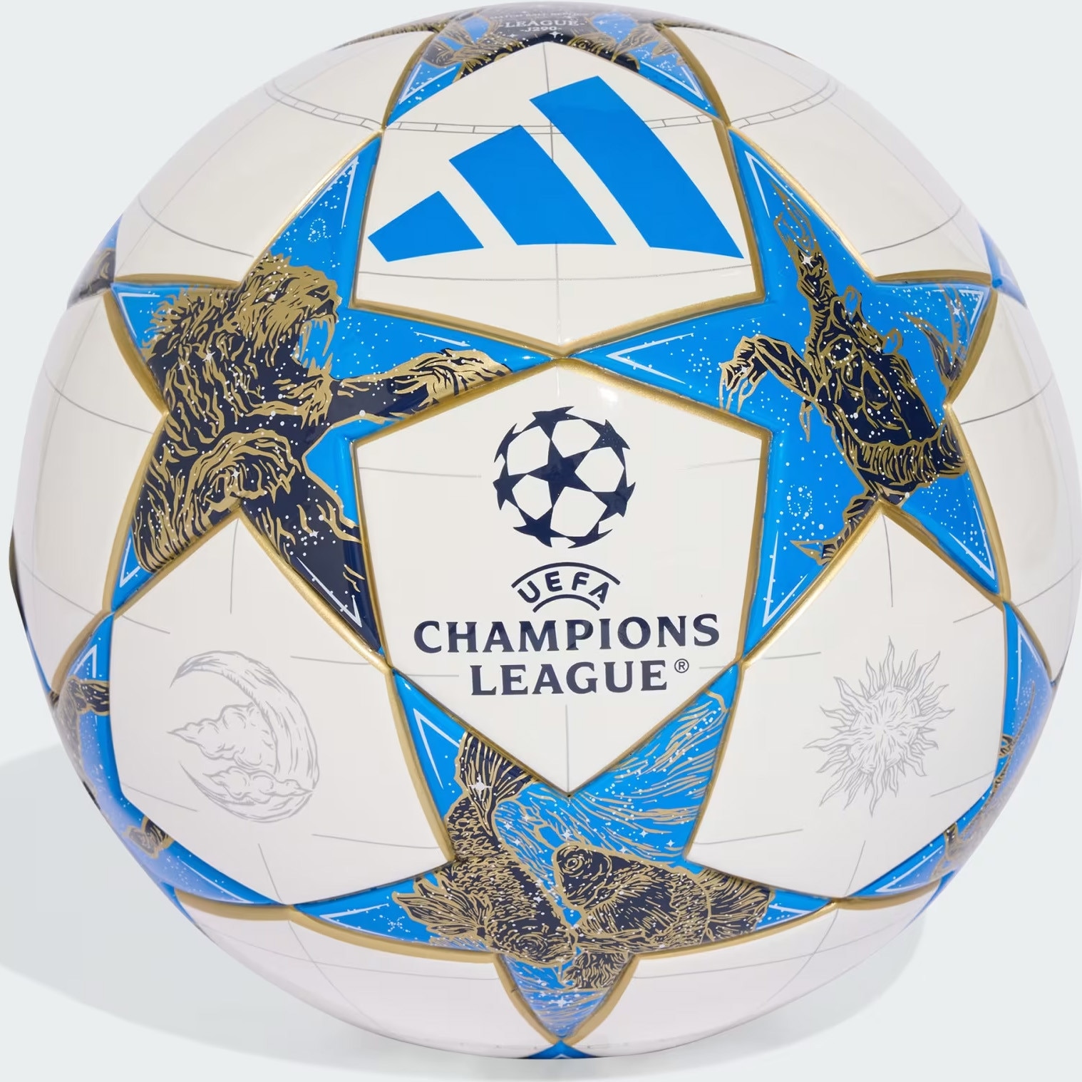 Minge fotbal Adidas UCL League J290 25/26, marime 5, alb/albastru