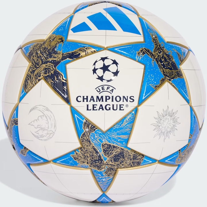 Minge fotbal Adidas UCL League J350 25/26, marime 5, alb/albastru