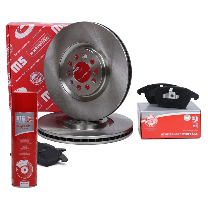 Master-Sport féktárcsa és fékbetét szett, szellőztetett, 310x25mm, Audi A1-hez, többszínű