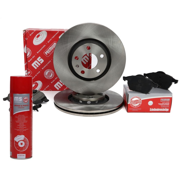 Master-Sport féktárcsa és fékbetét szett, szellőztetett, 312x25mm, Audi A4 B6/B7-hez, többszínű