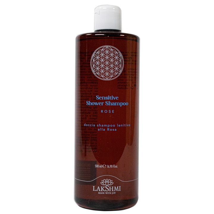 Lakshmi 2 az 1-ben tusfürdő rózsával Pitta, 500ml, érzékeny bőrre, uniszex