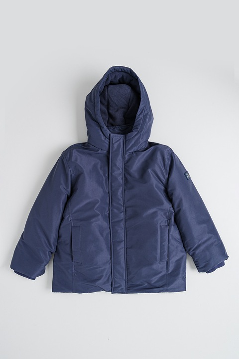 United Colors of Benetton, Geaca cu vatelina si gluga, Gri inchis