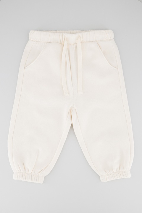 United Colors of Benetton, Húzózsinóros egyszínű szabadidőnadrág, Krémszín