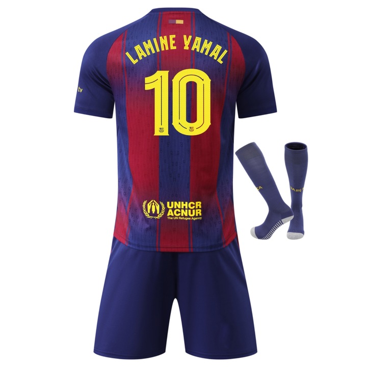 Спортна екипировка за деца Барселона Ямал Футболна фланелка, YSHT, синя, Син