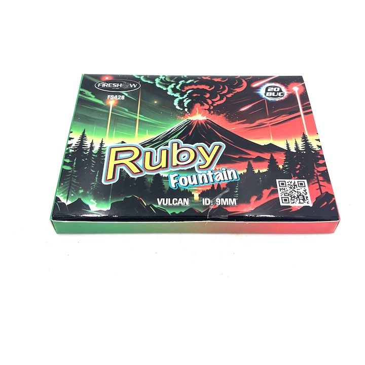 Artificii FIRESHOW Vulcan Ruby Fountain, efect colorat, exterior