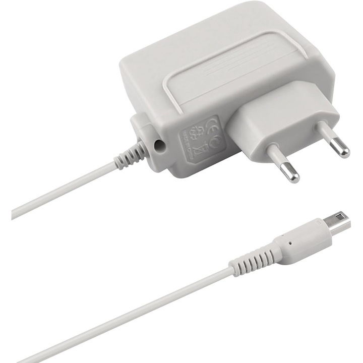 AC töltő, PsAyl, Nintendo 3DS / 3DS XL / DSI / DSI XL konzolokhoz, fehér