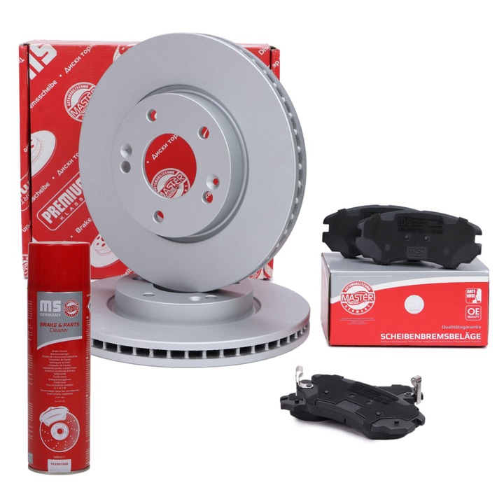 Комплект дискове и накладки Master-Sport, вентилирани, 280x26mm, за Hyundai Coupe II, Kia Magentis II, Kia Sportage II