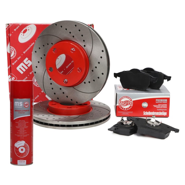 Master-Sport féktárcsa és fékbetét készlet, szellőztetett, 25mm, 283mm, VW Passat B5/B5.5-höz