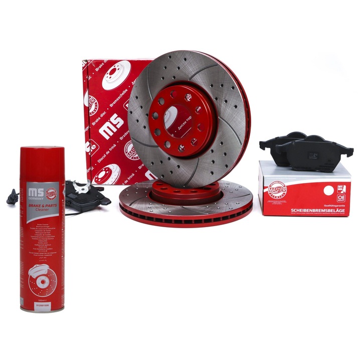 Комплект дискове и накладки Master-Sport, вентилирани, 288x25mm, за Skoda Superb I и VW Passat B5