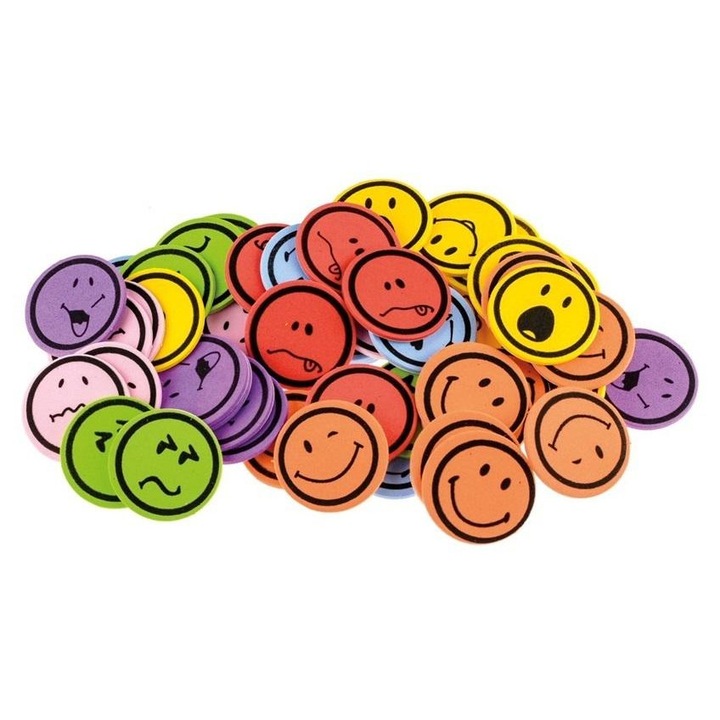 Set stickere decorative BREWIS, usmiechy, 50 buc