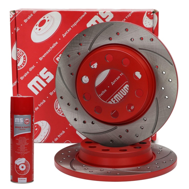 Master-Sport hátsó féktárcsa, 2 darab, 255x40mm, 5 lyuk, többszínű