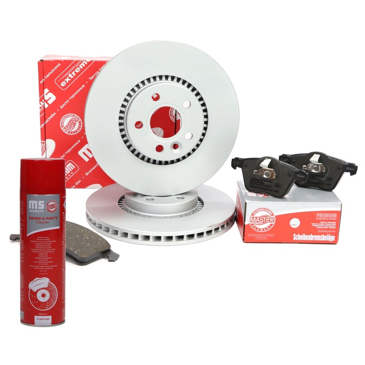 Комплект спирачни дискове и накладки Master-Sport, вентилирани, 316x52mm, 5 отвора, за Ford Galaxy II и Volvo S60 II