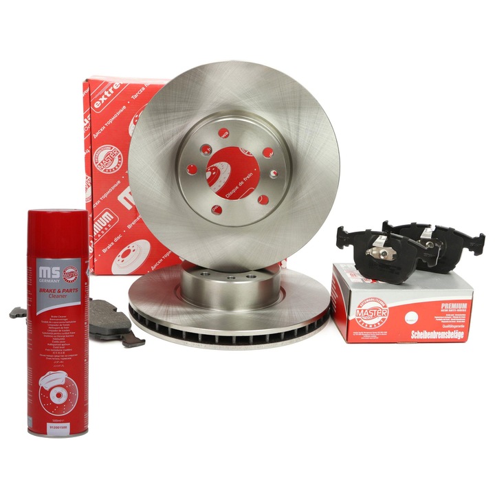 Комплект спирачни дискове и накладки Master-Sport, вентилирани, 5 отвора, 324x73,7мм, за BMW 5 (E39)