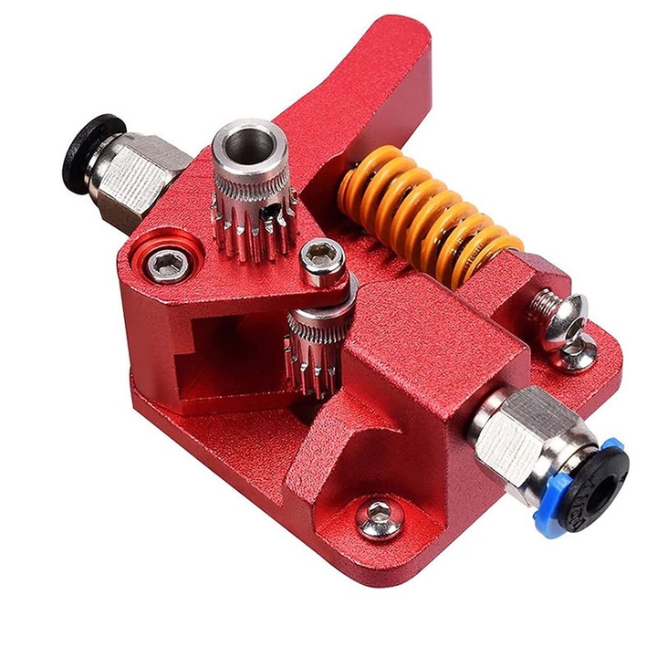 3D nyomtató extruder, ZOUN, CR-10, varratmentes illesztés, állítható ív, fém, Ender 3 V2/Pro/Neo, Ender 5, CR10, Voxelab Aquila készülékekhez, piros