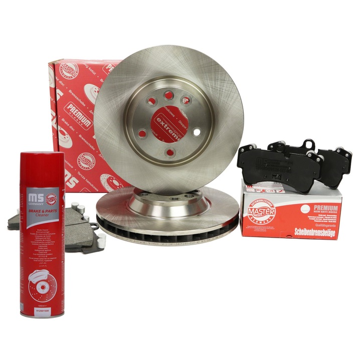 Master-Sport féktárcsa és fékbetét készlet, szellőztetett, 350x68,5mm, kompatibilis Audi Q7, Porsche Cayenne, VW Touareg modellekkel