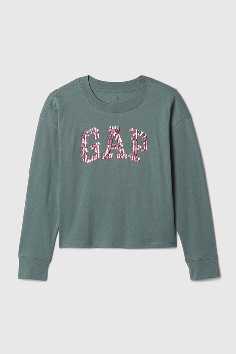 GAP, Bluza supradimensionata de bumbac, Verde sparanghel