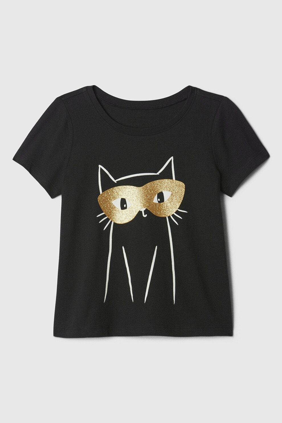 GAP, Tricou de bumbac cu imprimeu, Negru, 95 CM