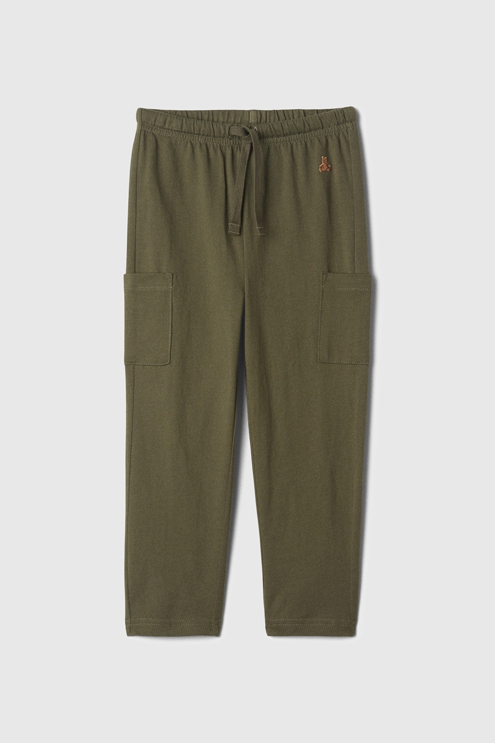 GAP, Pantaloni de trening cargo din bumbac, Kaki, 100 CM