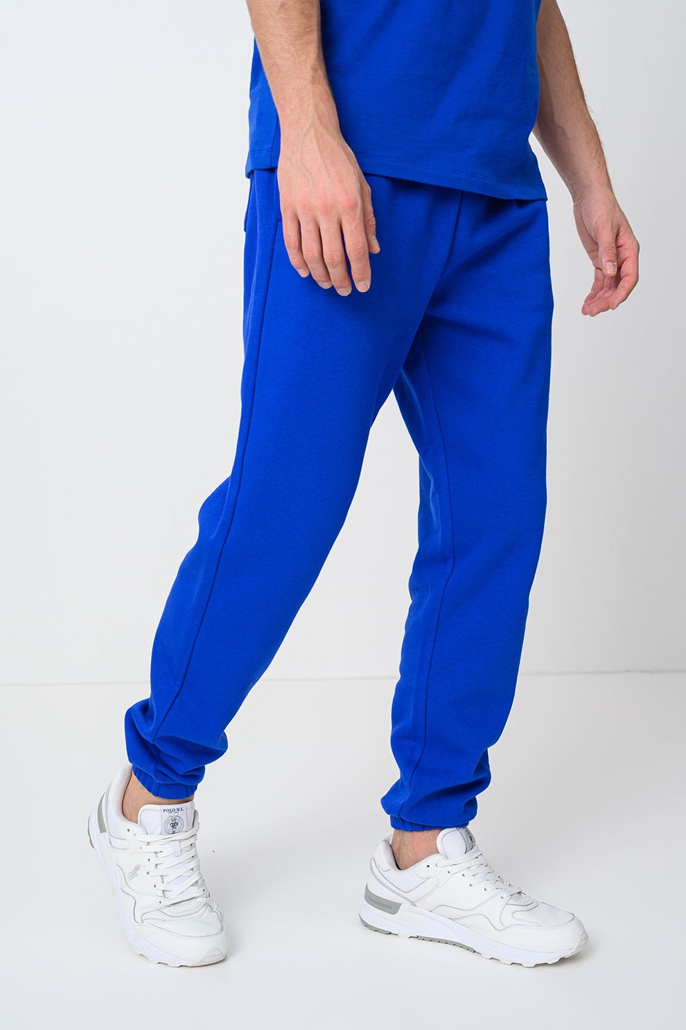 GAP, Pantaloni relaxed fit de trening cu talie elastica, Albastru royal, L