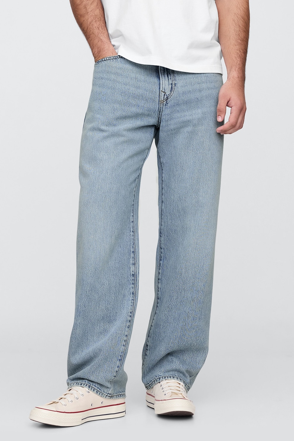 GAP, Blugi relaxed fit SuperSoft, Albastru deschis, W33-L32