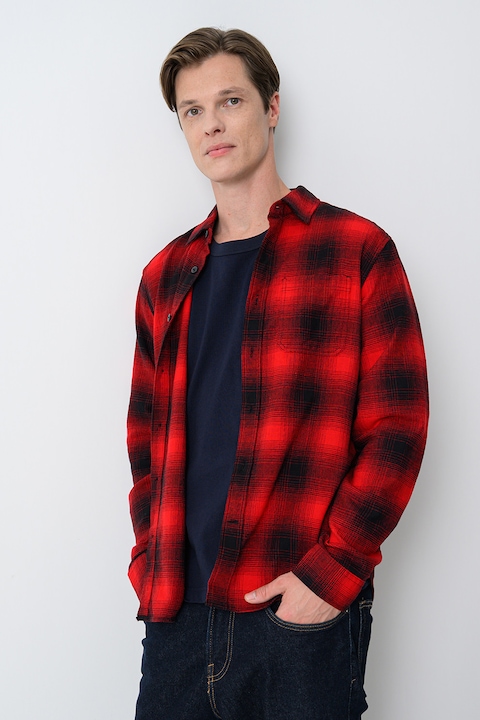 GAP, Kockás pamuting, Piros/Fekete