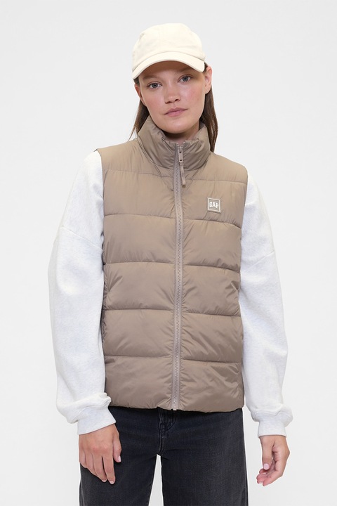 GAP, Vesta matlasata impermeabila ColdControl, Maro taupe deschis, XS