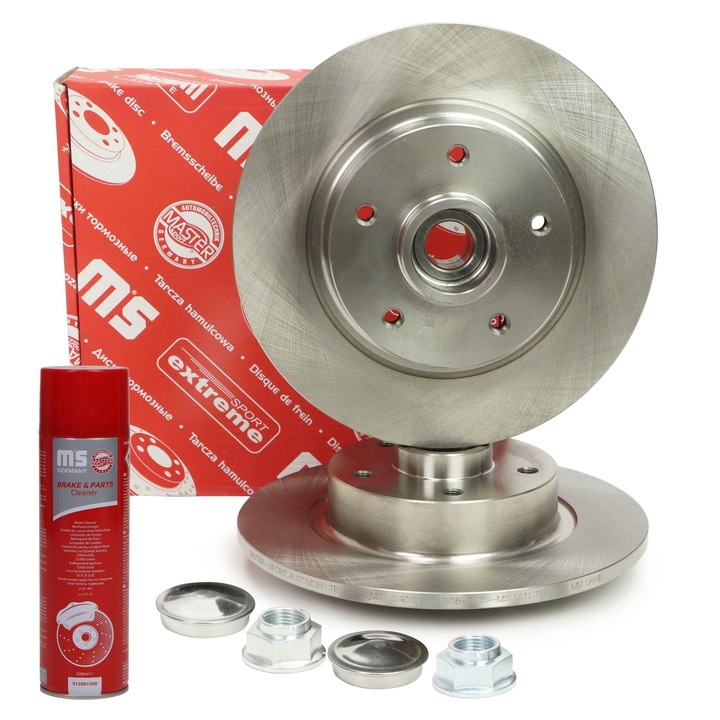 Master Sport Germany féktárcsa készlet, 2 db, 5 lyuk, 274x86.2mm, hátsó, féktisztító spray-vel, 2401110180B-PCS-MS
