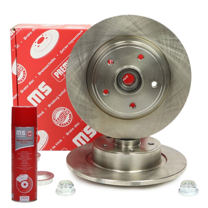 Fék féktárcsa készlet Master Sport Germany, 2 db, 270x80, hátsó, 5 lyuk, csapággyal, 2401100389B-PCS-MS