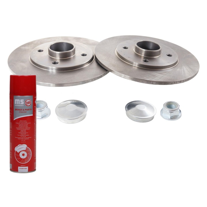 Master Sport Germany féktárcsa szett, 2 db, 238x74.6mm, 4 lyuk, hátsó, csapággyal, 2401106045B-PCS-MS